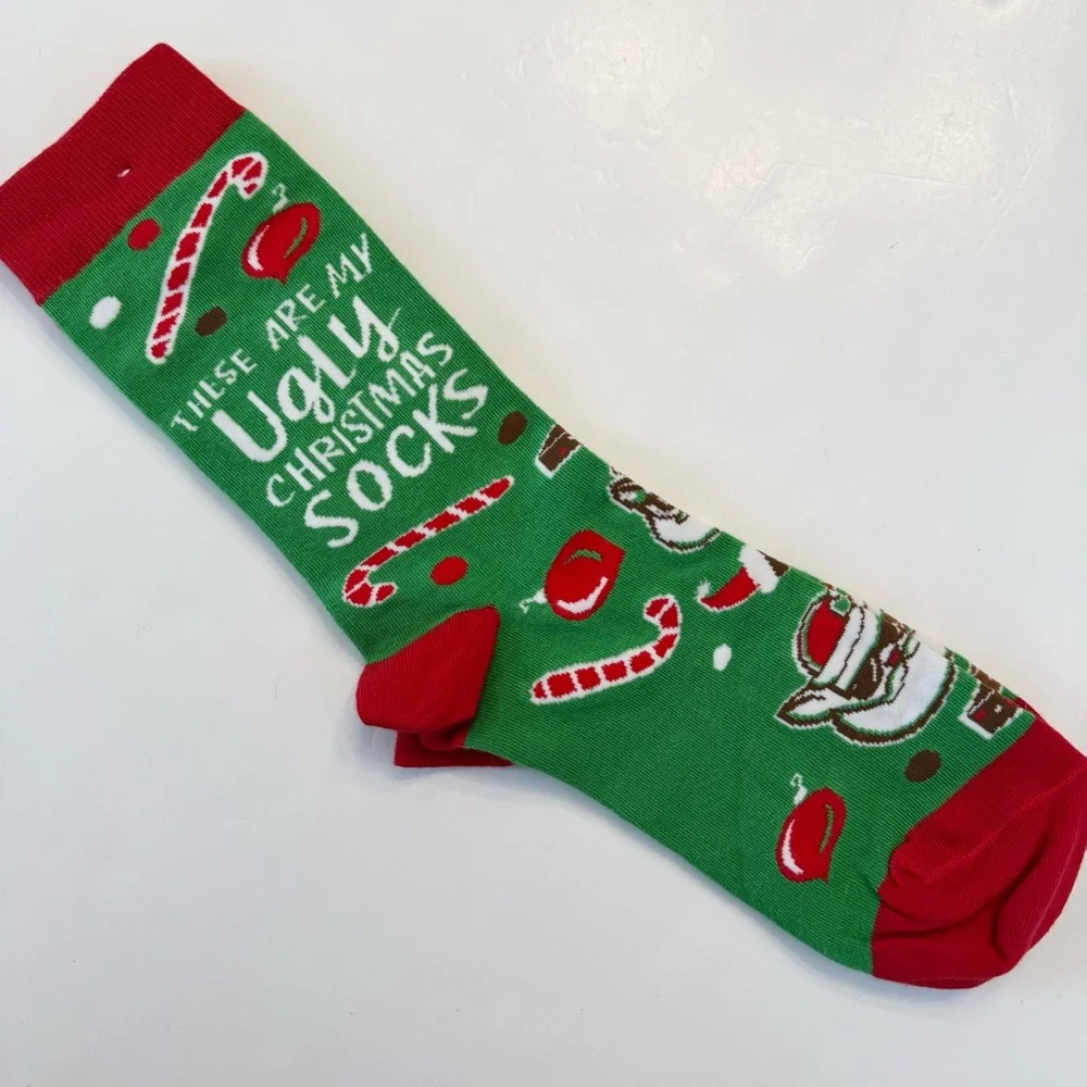 Primitives by Kathy These Are My Ugly Christmas Socks Holiday Red Green NWOT New